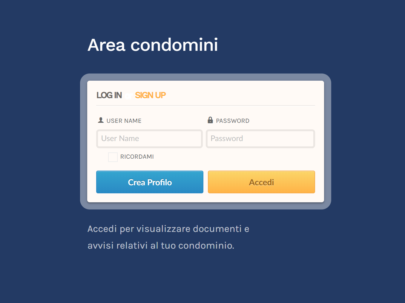 Sito web per condomini Genova